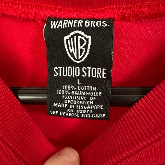 Vintage Warner Bros Studio Store Pepe Le Pew Penelope Pussycat Red Tshirt size L - Picture 4 of 9